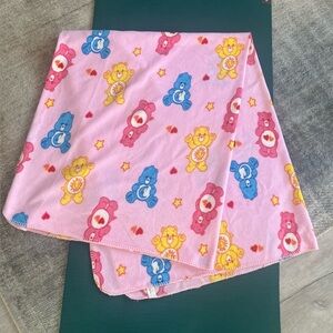 Care Bears 2003 Vintage Fleece Blanket Throw Pink Y2K Funshine Colorful Soft